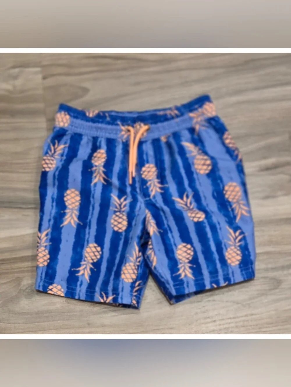 Carter’s Boys Swim Trunks Size 4T Blue Pineapple Print Lined